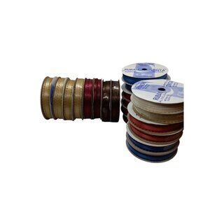 Picot Edge Ribbon 20 Spools Assorted Polyester 3/16" Wide Crafting Sewing Lot B